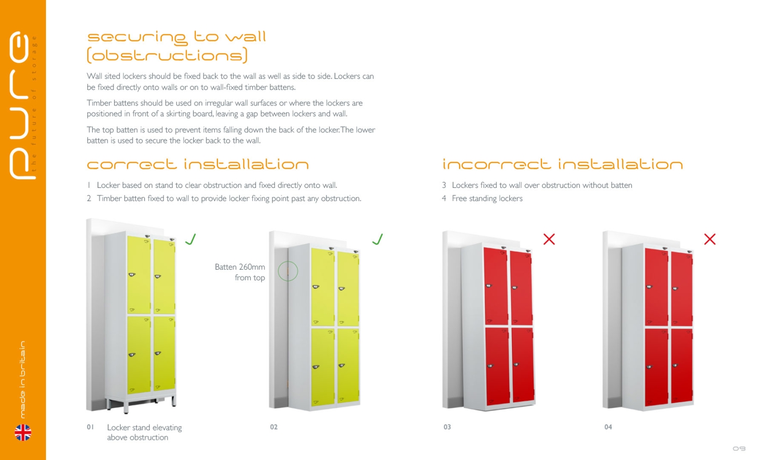 Pure o and m manual pure lockers
